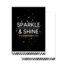 Kerst mini kaartje - Sparkle & shine