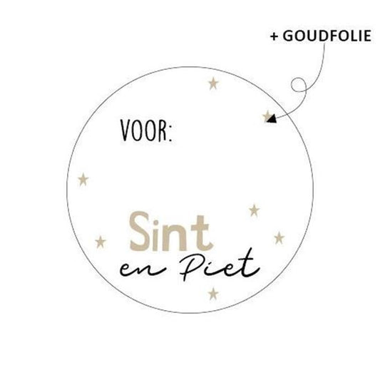 Sinterklaas stickers - Voor:... Sint en Piet (5 stuks)