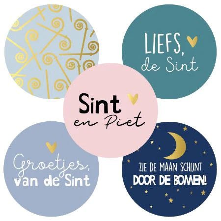 Sinterklaas stickers - Sint mix (5 stuks)