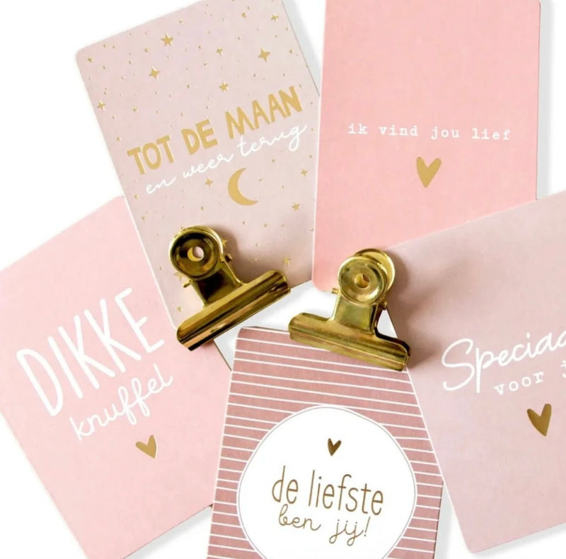 Mini kaartjes - klein kaartje met tekst voor webshop bestelling