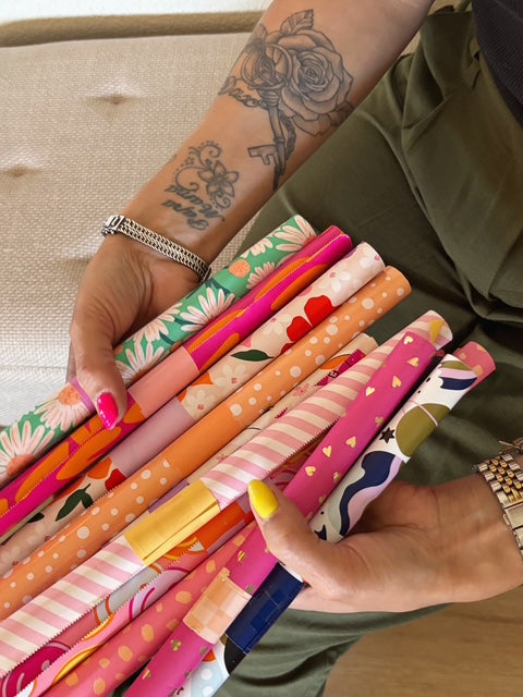 Dubbelzijdig inpakpapier - cadeaupapier La muchacha - 30 cm 