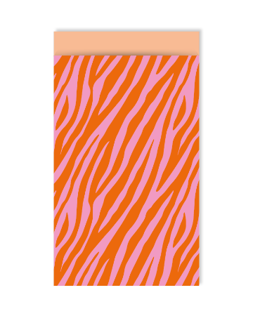 Cadeauzakjes M - Zebra Pink/Orange
