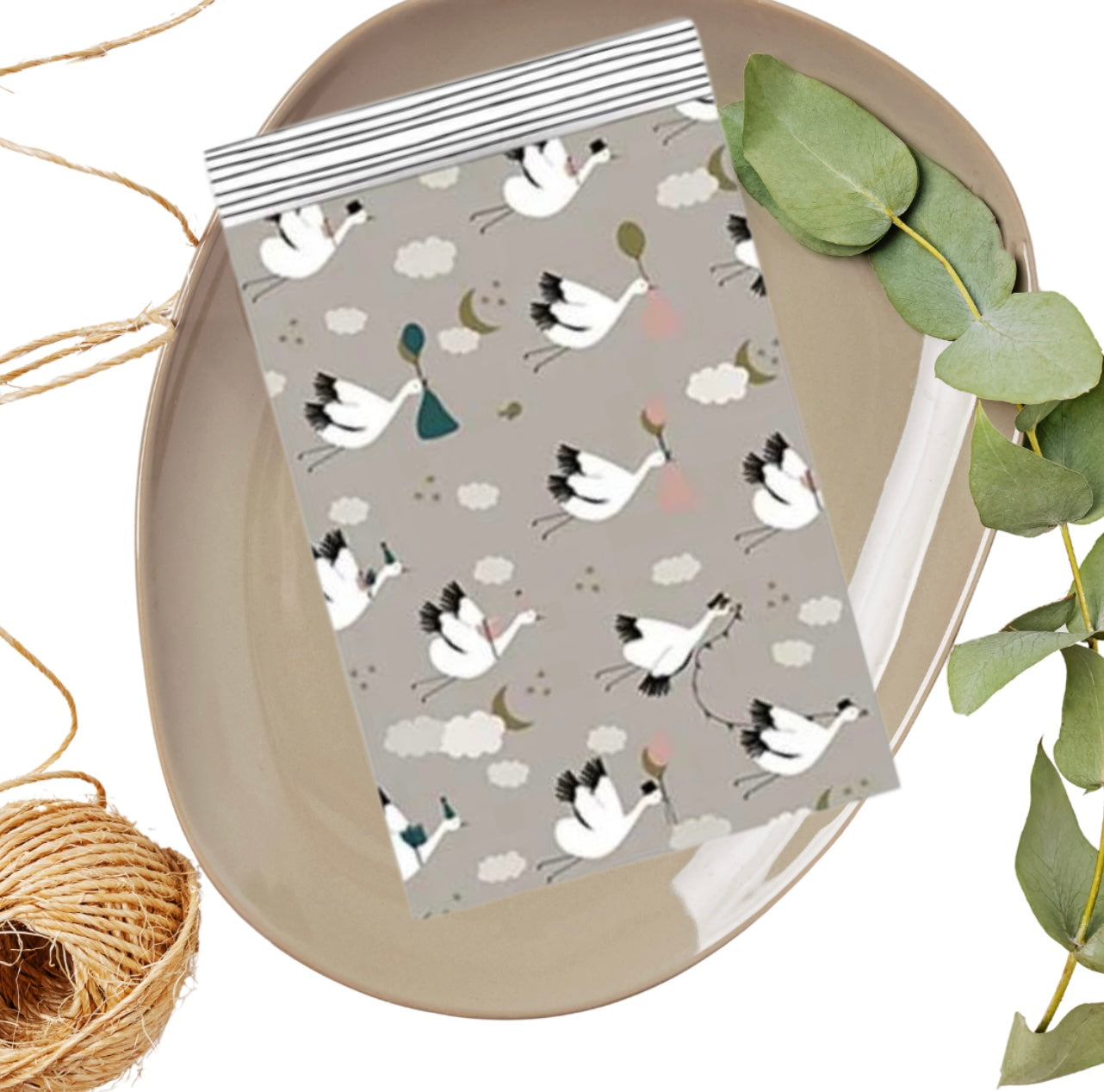 Cadeauzakjes M - ooievaar 30 stuks