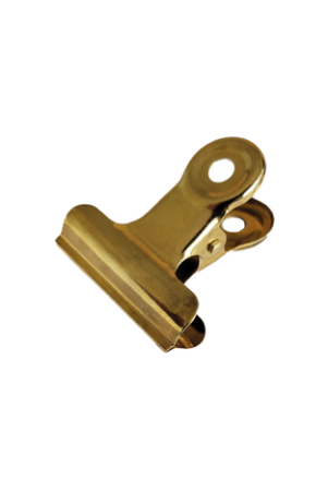 Bulldog clips goud - small - 30mm