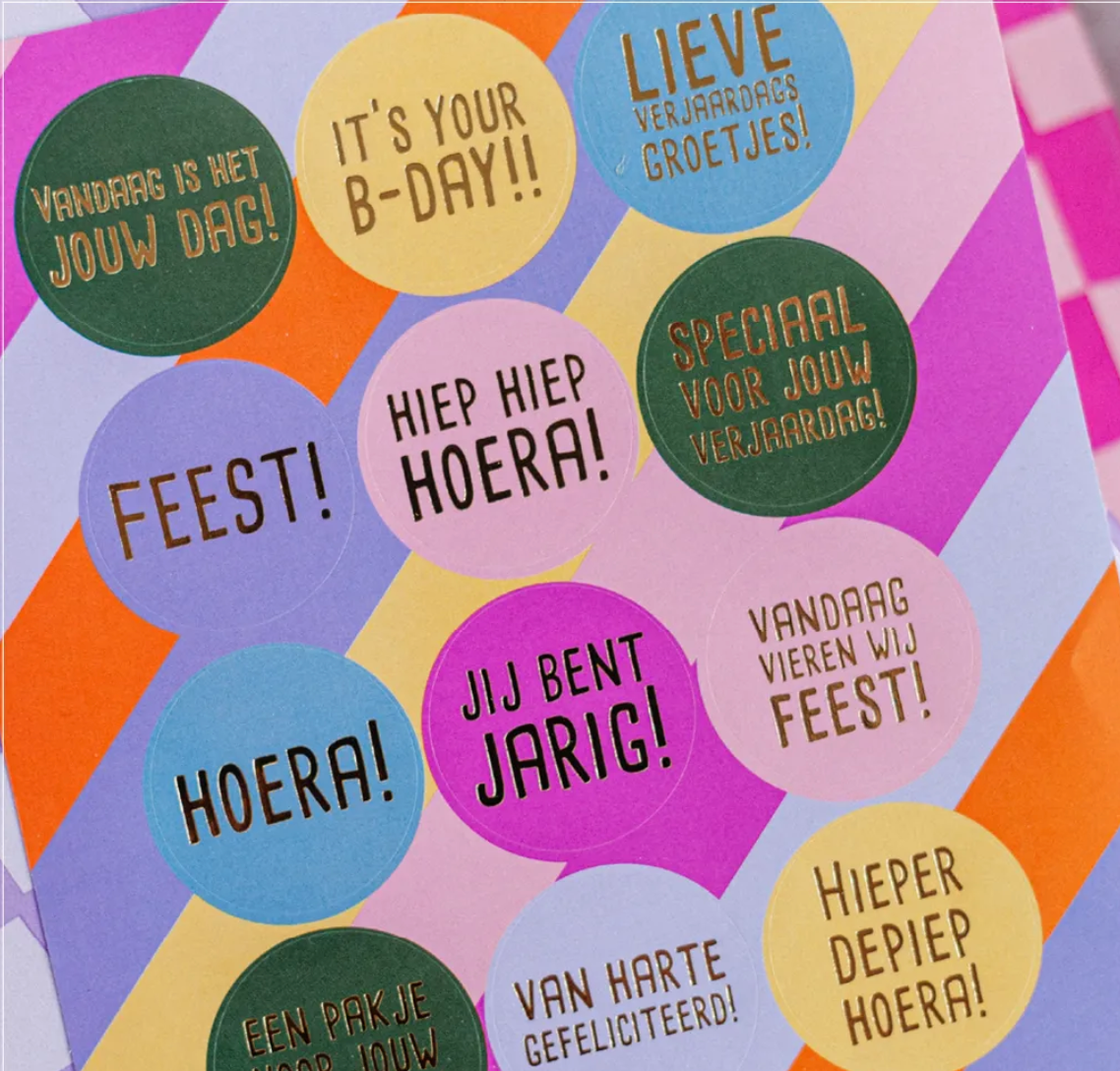 Stickervel - Funky Feest A5
