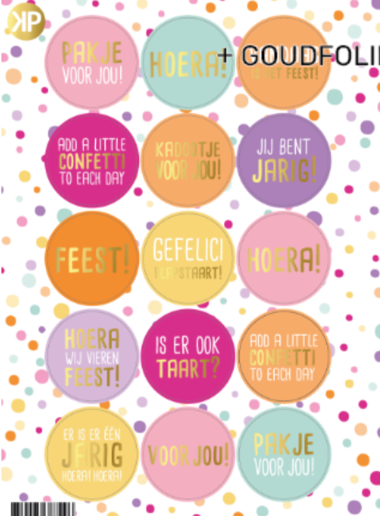 Stickervel - Confetti Feest A5