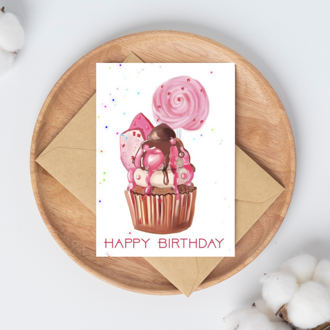 Ansichtkaart - Cupcake