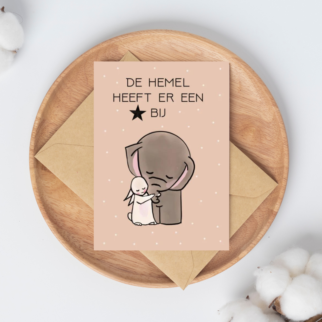 Ansichtkaart - De hemel heeft er een ster bij