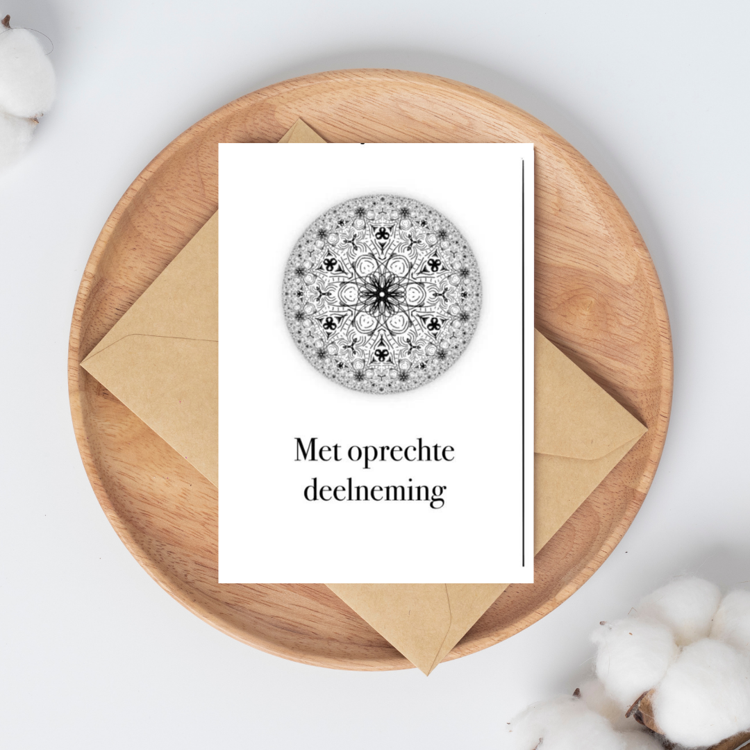 Ansichtkaart - Met oprechte deelneming