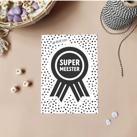 Ansichtkaart  - Jij bent een supermeester