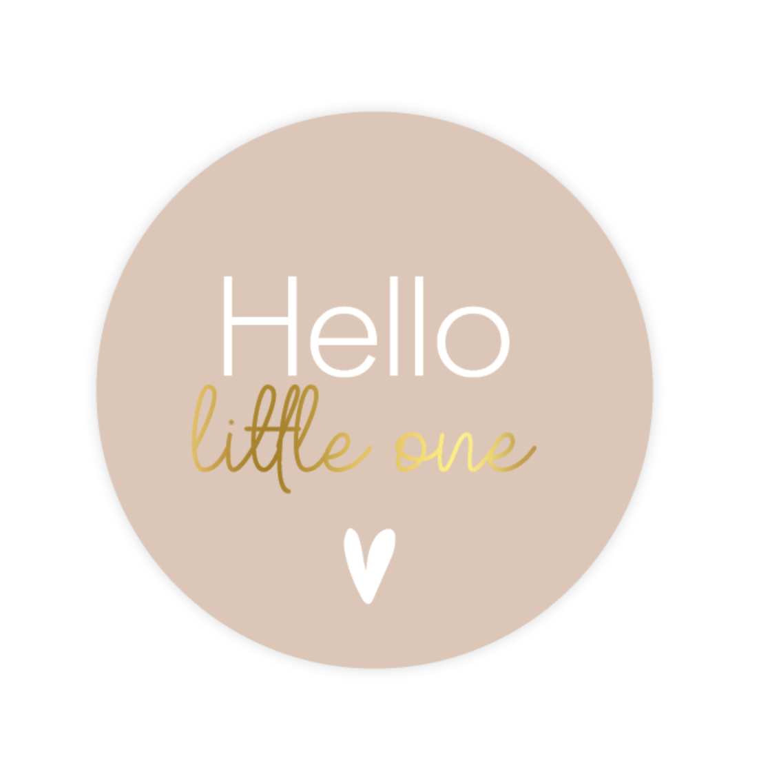 Stickers - Hello little one + hartje (10 stuks) 