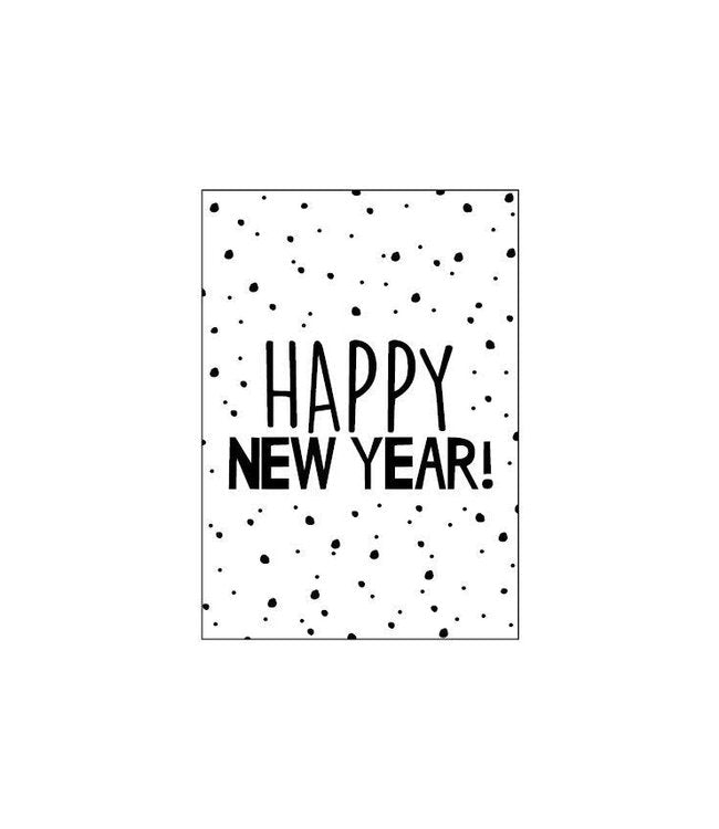 Kerst mini kaart - Happy new year