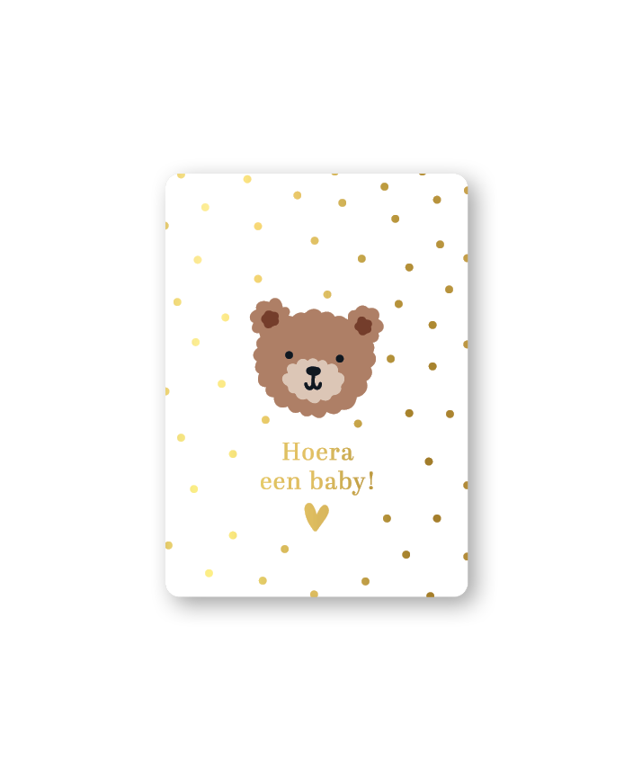 Cadeaukaartjes A7 - Hoera een baby (little bear)
