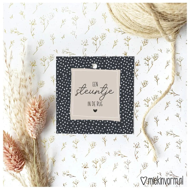 Cadeaulabel - Een steuntje in de rug