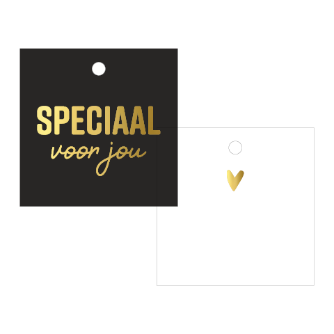 Cadeaulabel - Speciaal voor jou - zwart/goud