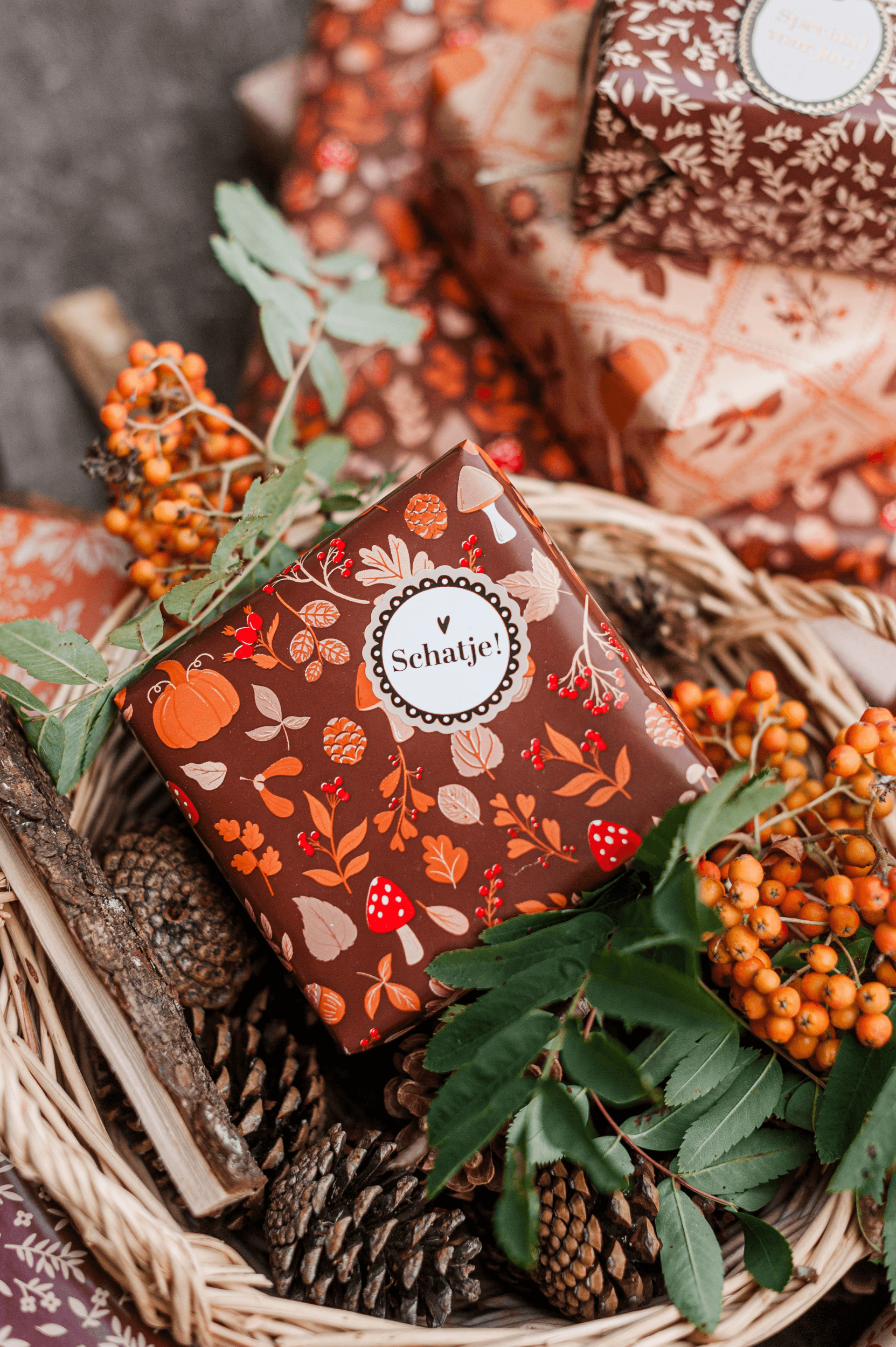 Inpakpapier 30 cm x 3 meter – Autumn Forest