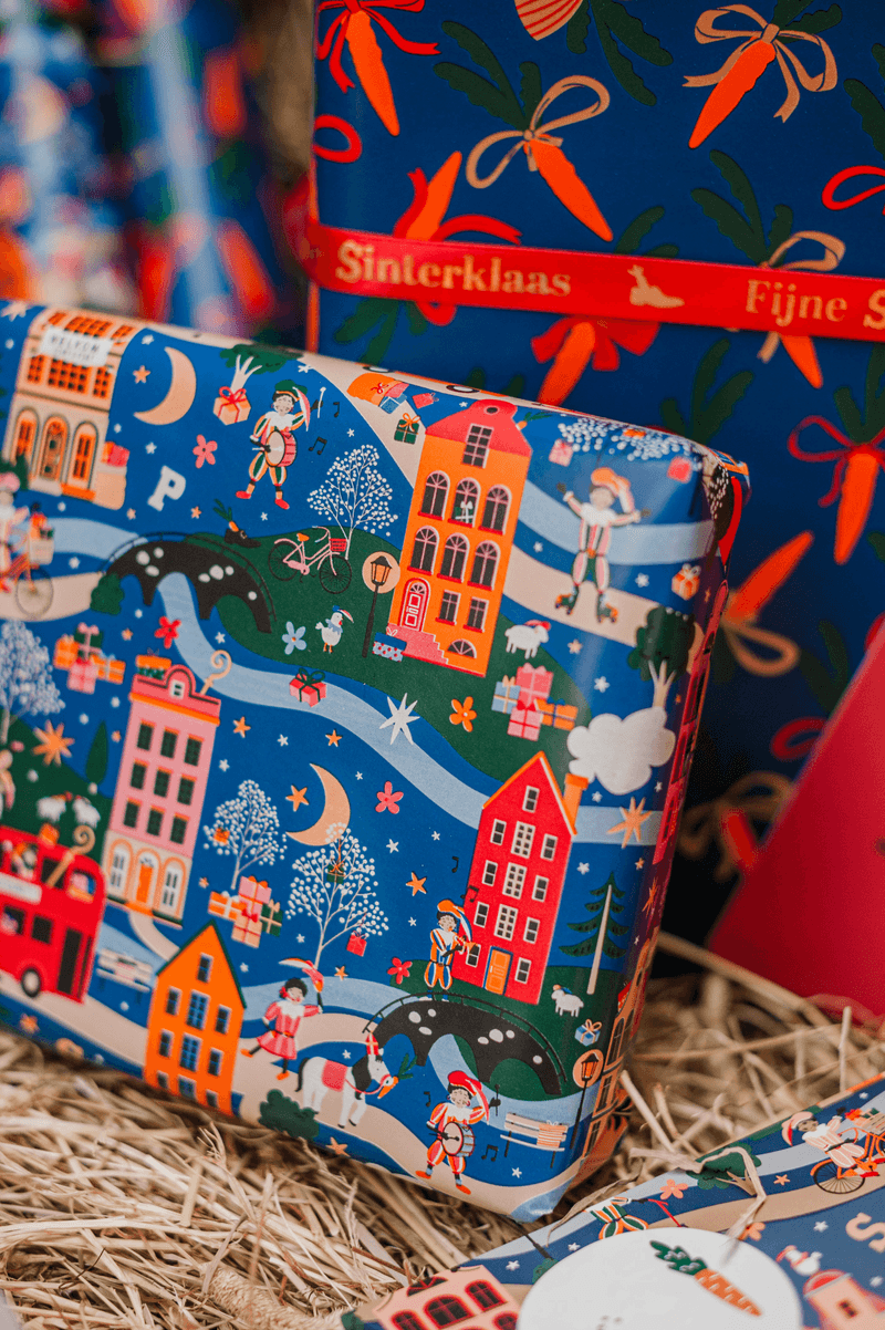 Sinterklaas Inpakpapier 30 cm x 3 meter – Sint is in Town