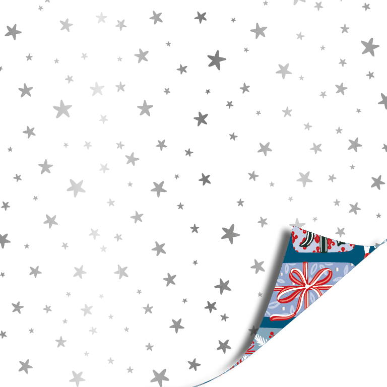Kerst Inpakpapier 30 cm x 3 meter – Xmas Gifts Blue