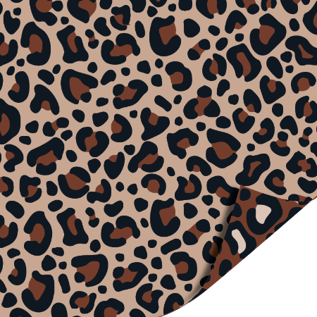 Dubbelzijdig cadeaupapier Leopard Beige – 30 cm breed