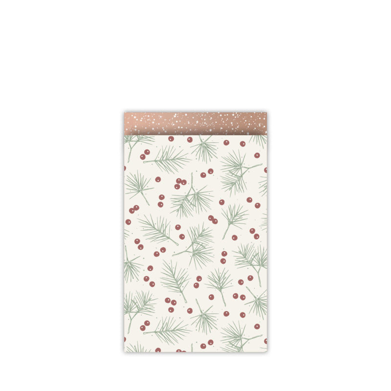 Kerst cadeauzakje M - Berries & Branches - Colorful