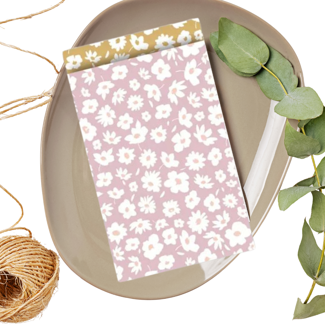 Cadeauzakje M - Millefleurs - Roze / Goud