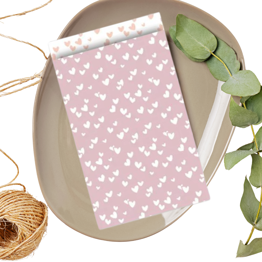 Cadeauzakje M - Solo hearts - Roze
