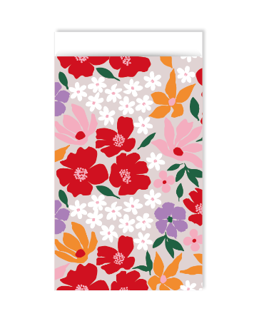 Cadeauzakjes M - Retro Flower 12x19 cm