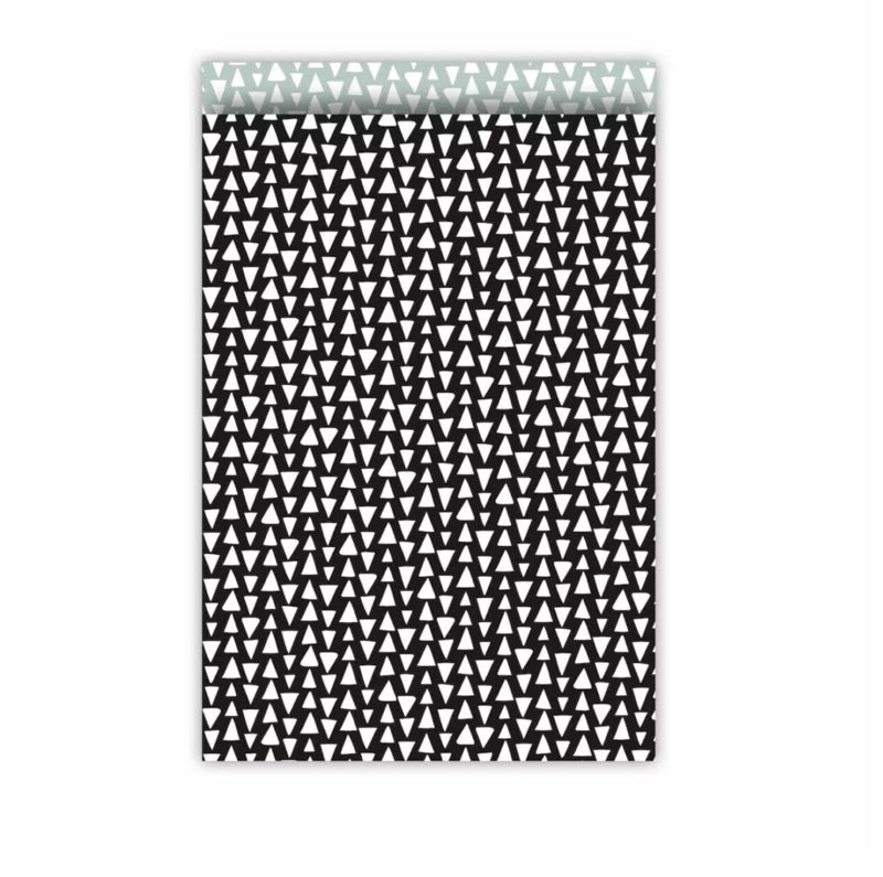 Cadeauzakjes L - Ethnic Triangles - Zwart