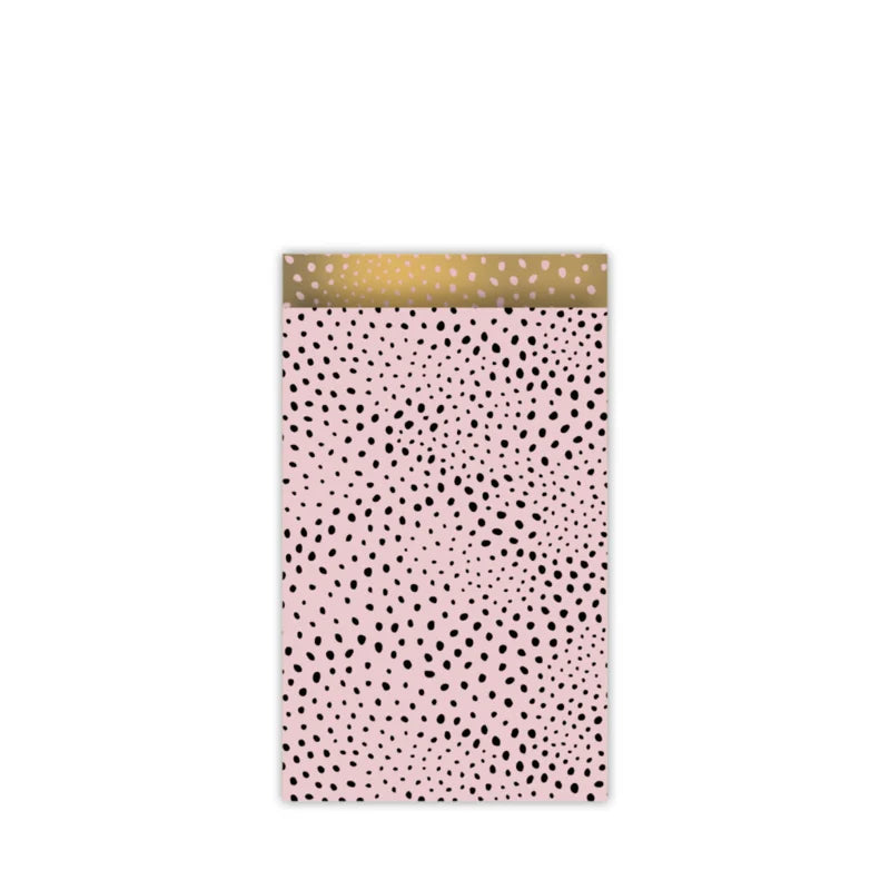 Cadeauzakjes M - Flocks roze/zwart