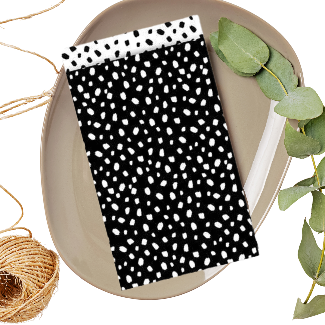 Cadeauzakjes M - 101 dots - Zwart