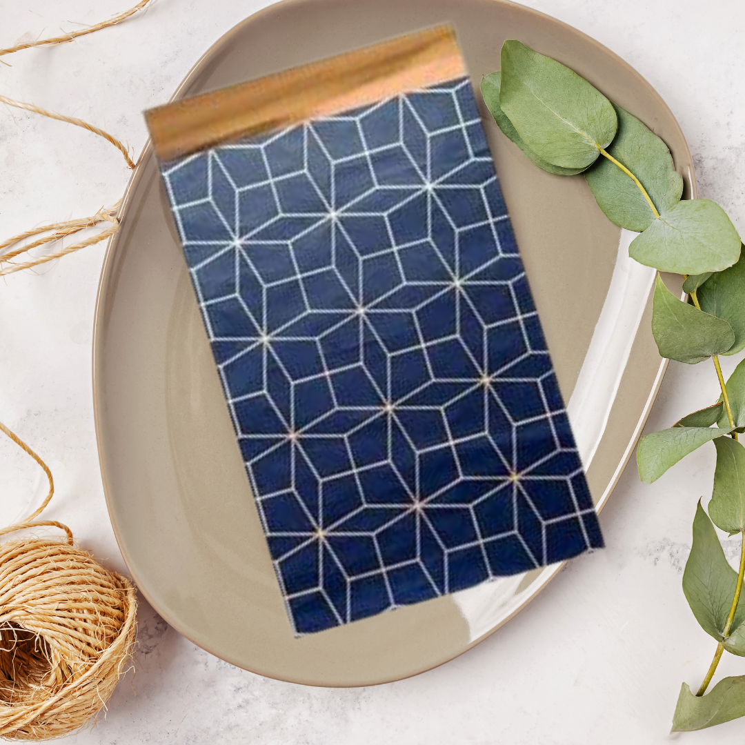 Cadeauzakjes M - Blauw/goud