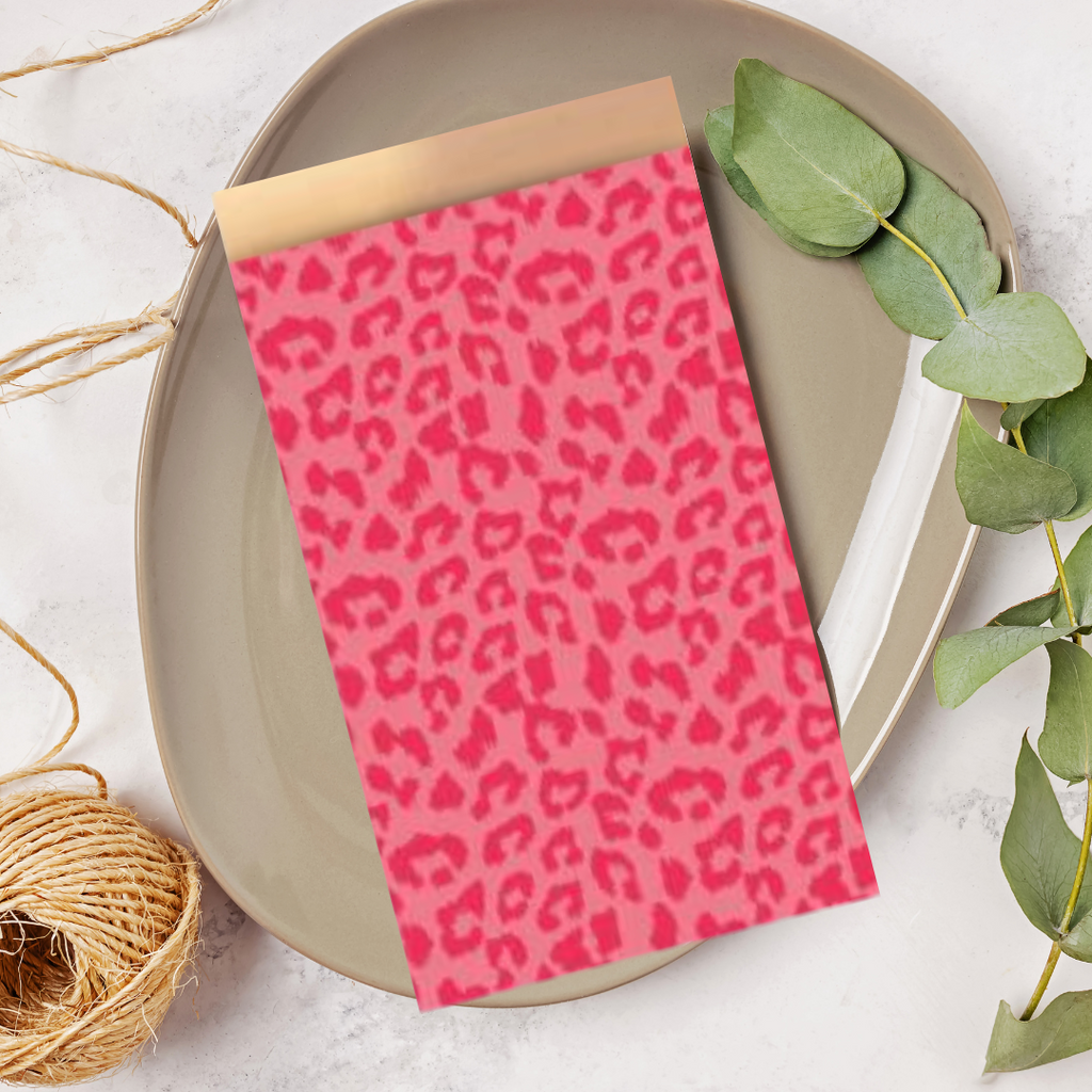 Cadeauzakjes M - Cheetah Pink