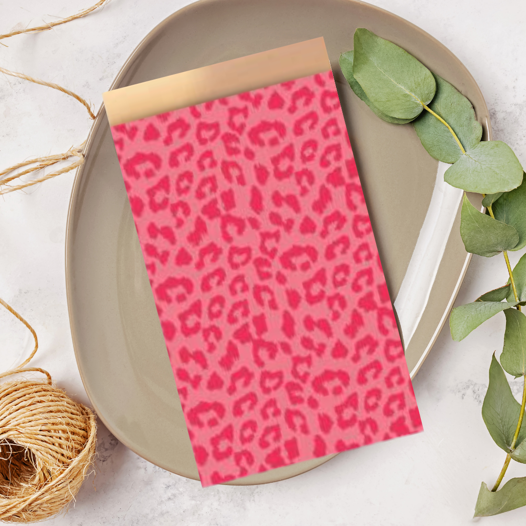 Cadeauzakjes M - Cheetah Pink