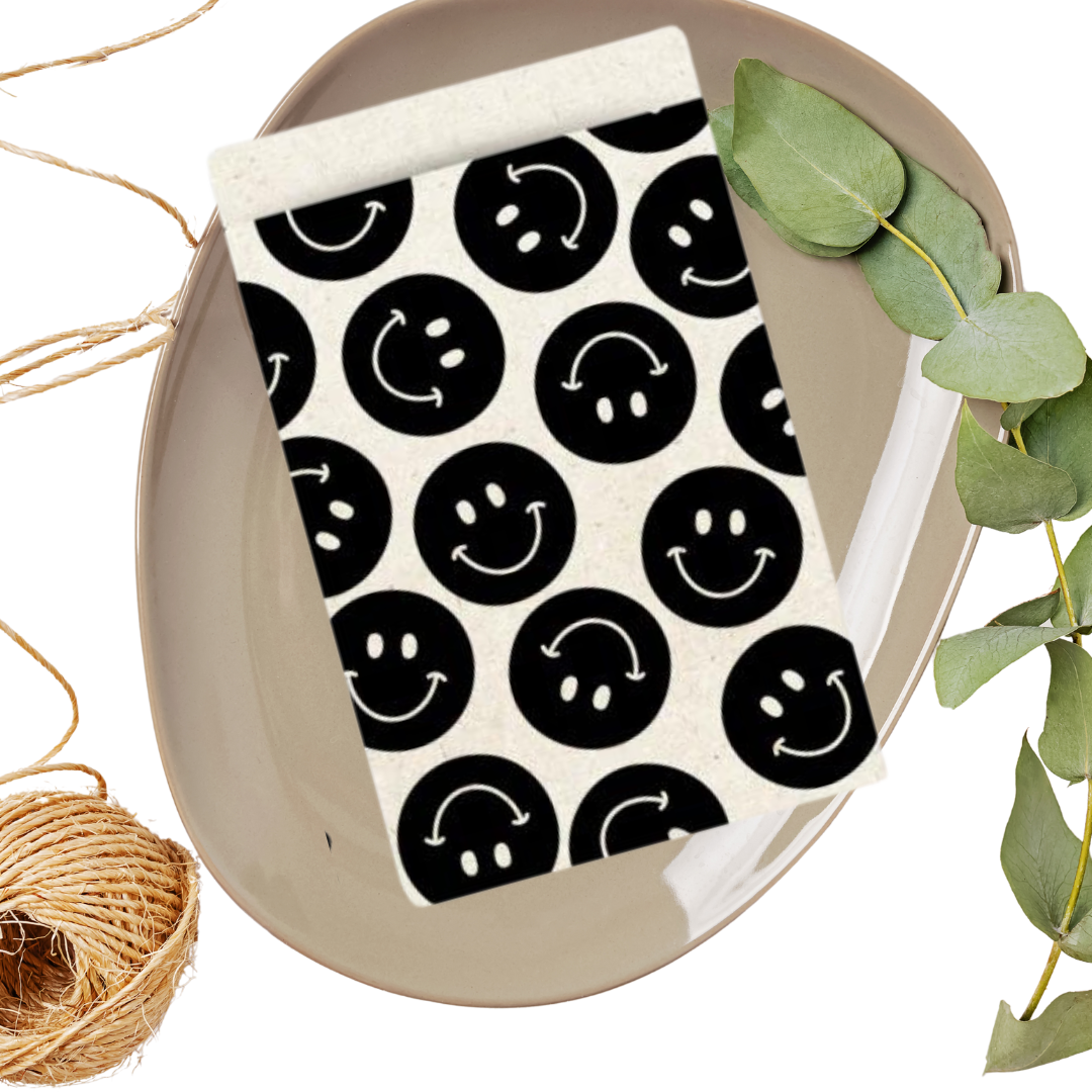 Cadeauzakjes M - Smiley - Zwart