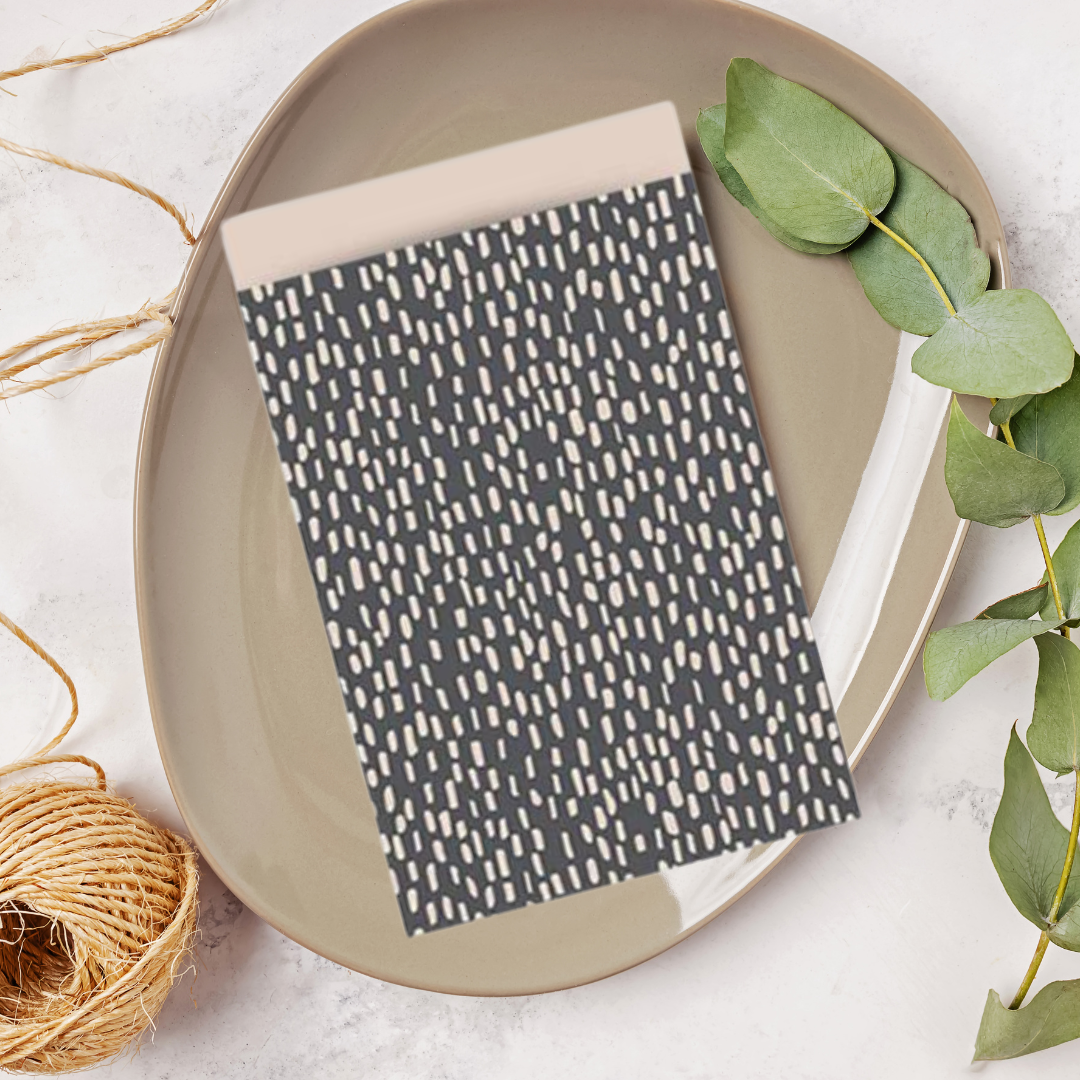 Cadeauzakjes M - Sparkles - Grey/Black