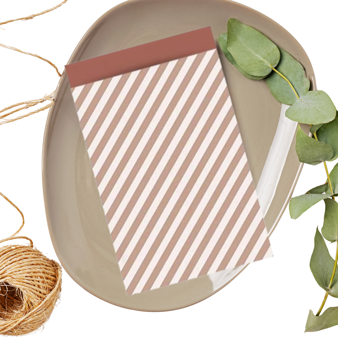 Cadeauzakjes M - Streepjes - Rood/Roze