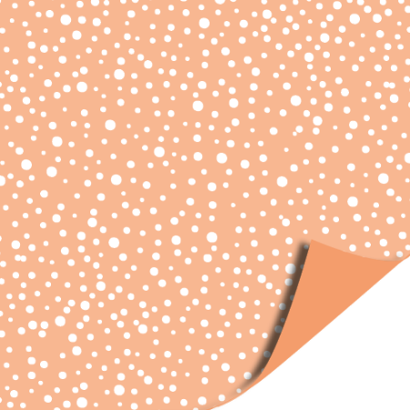 inpakpapier - Confetti Feest Peach/White AZ Abrikoos
