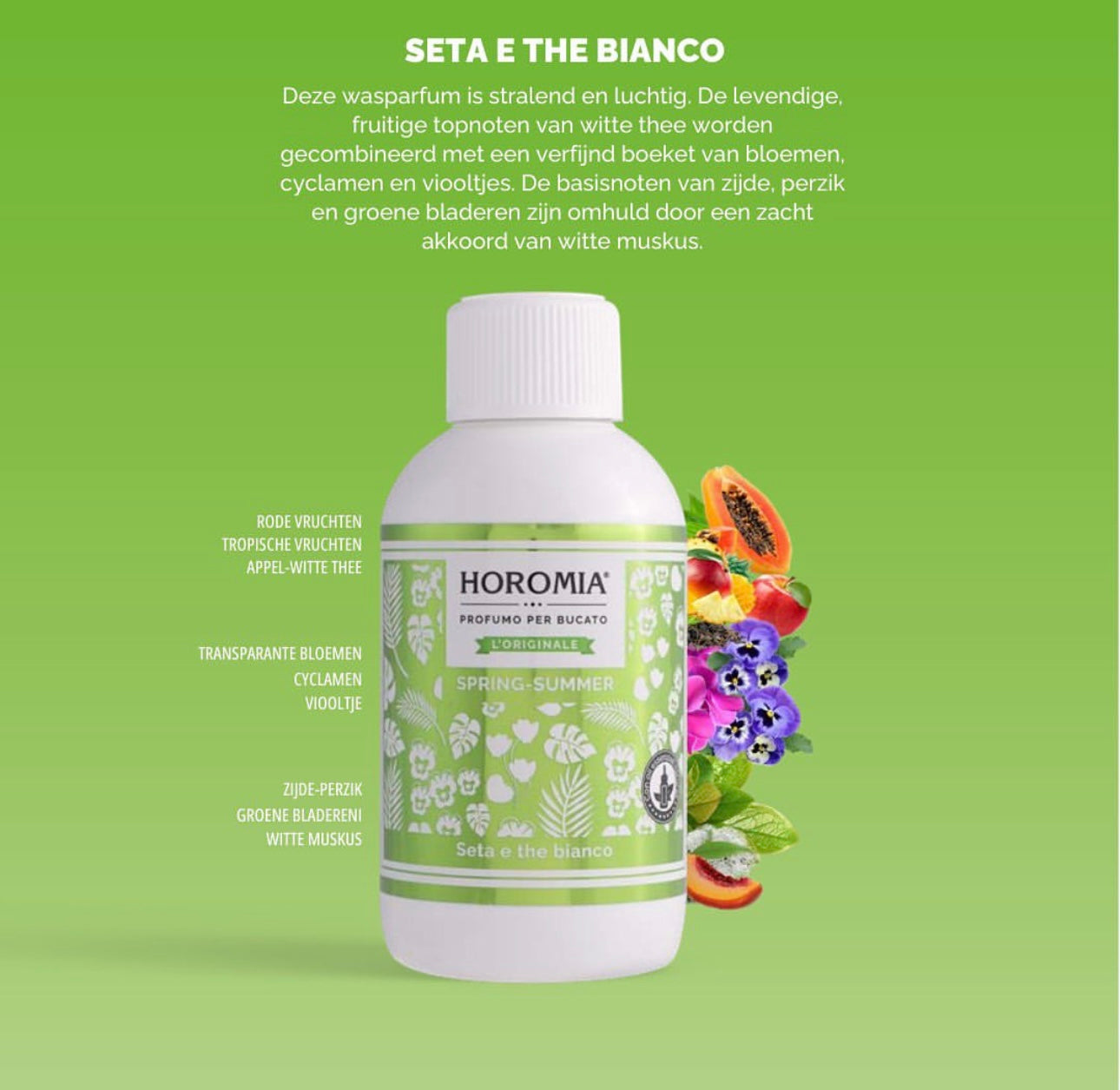 Horomia wasparfum spring-summer Seta e the bianco