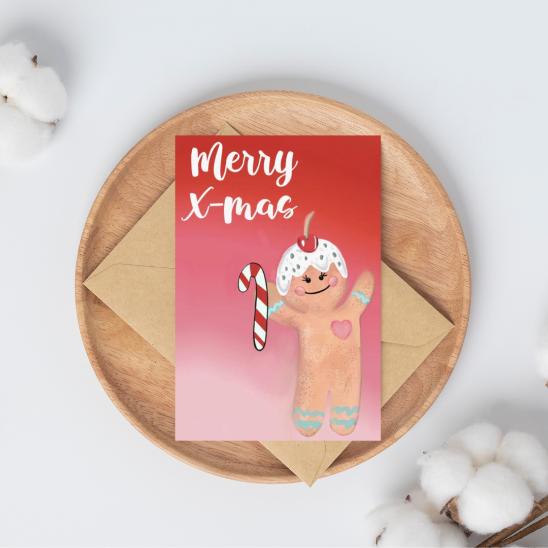 Kerstkaart - Ginger cookie
