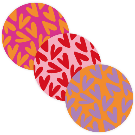 Stickers - Hartjes (3 varianten) (10 stuks)