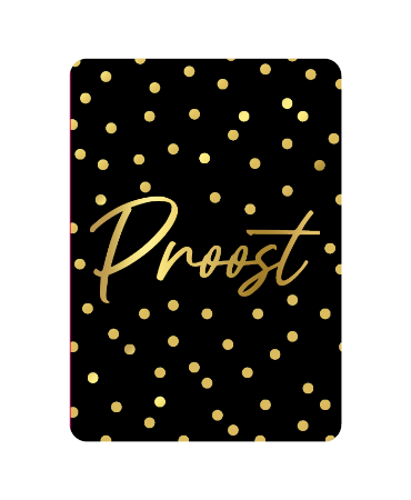 Kaart - Proost zwart/goud