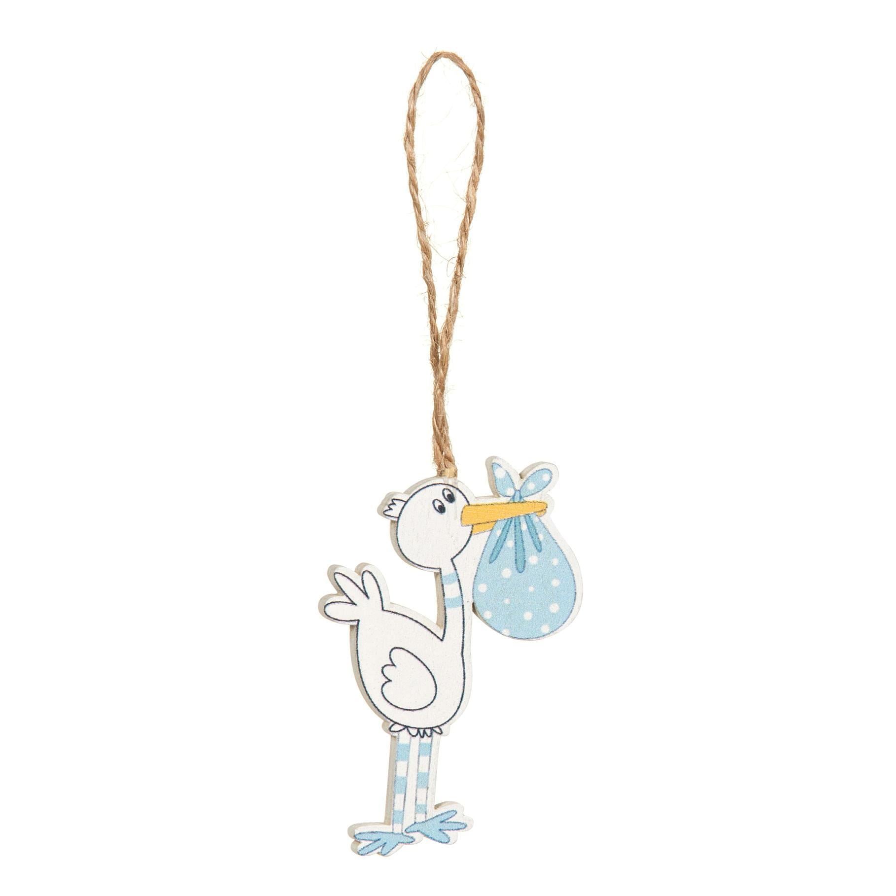 Decoratie - Ooievaar blauw