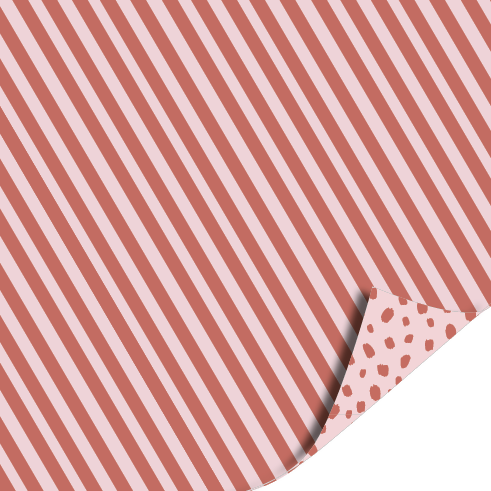 Inpakpapier - 101 Dots Oudroze AZ stripes Het cadeaupapier is 30 cm x 3 meter. 