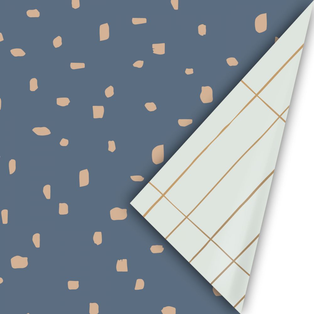 Inpakpapier - Minimal dots - Cool ( 30cmx3 meter)