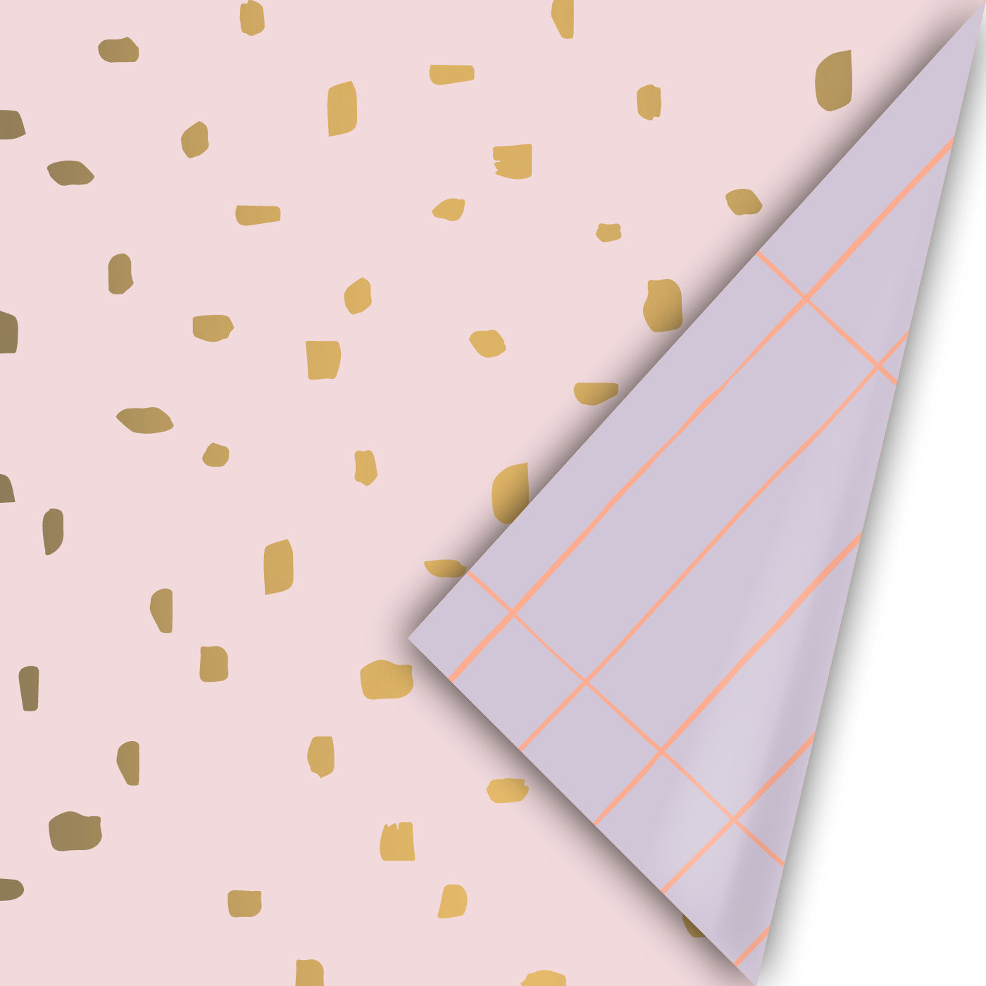 Dit Inpakpapier heet Minimal Dots warm en is 30 cm x 3 meter.