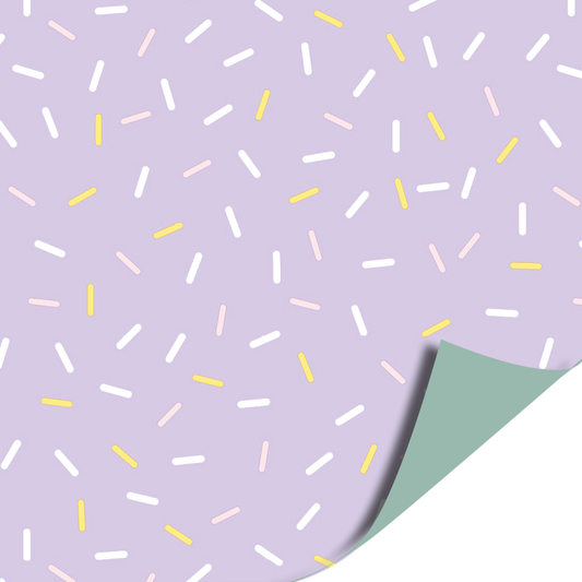 Inpakpapier - Sprinkles Lilac ( 30cmx3meter)