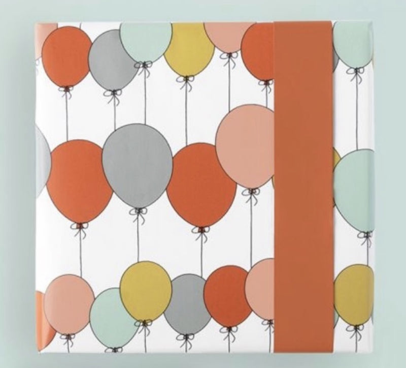 Inpakpapier - Ballonnen Het cadeaupapier is 30 cm x 3 meter. 