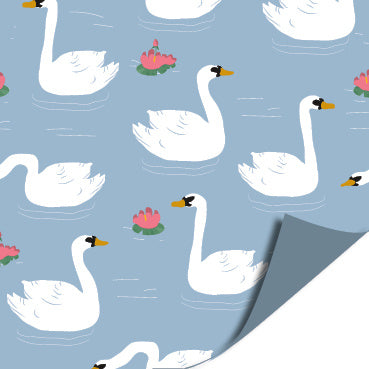 Inpakpapier - Beautiful Swan Dit inpakpapier is 30 cm bij 3 meter. 