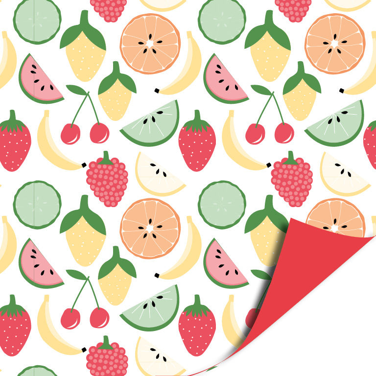 Inpakpapier - Summer fruits Het cadeaupapier is 30 cm x 3 meter. 