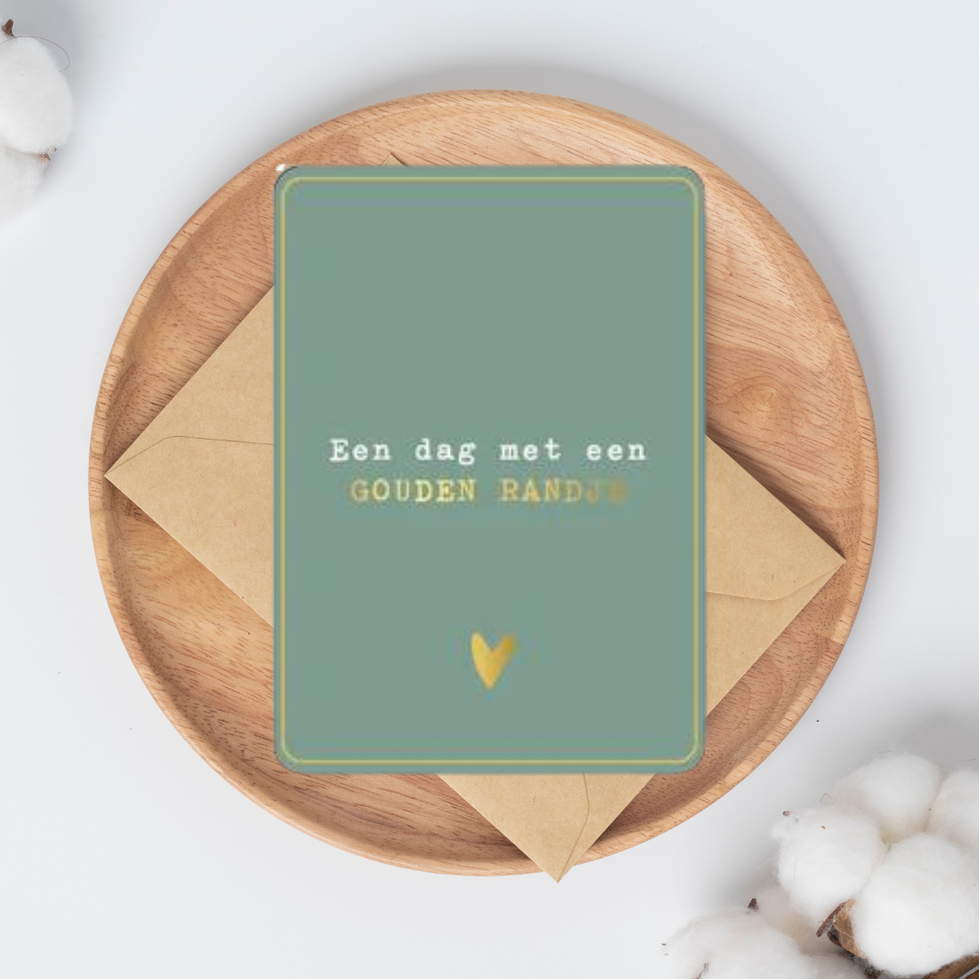 Kaart - Een dag met een gouden randje